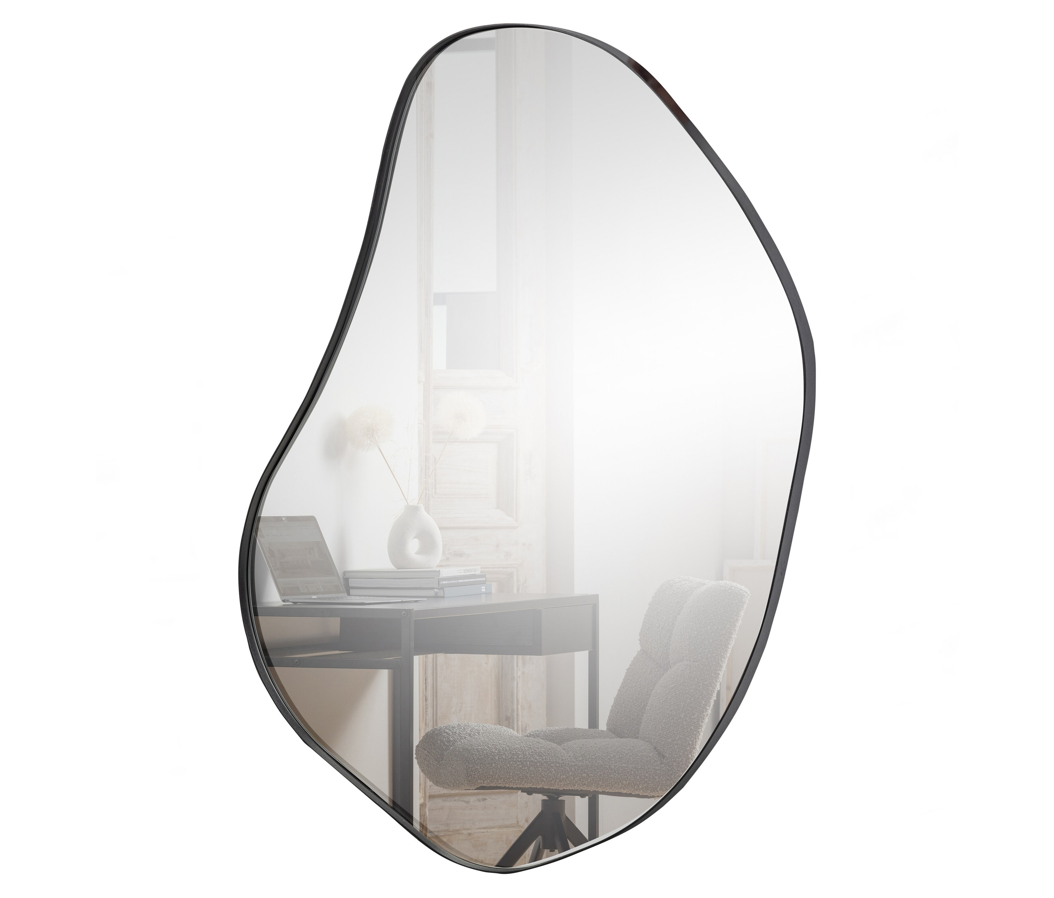 Tchibo - Woood Spiegel »Romee« - 76x5x108, 5cm - Schwarz - Metall