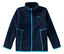 Marinefarbene JAKO-O Kuschelfleecejacke mit Stehkragen.
