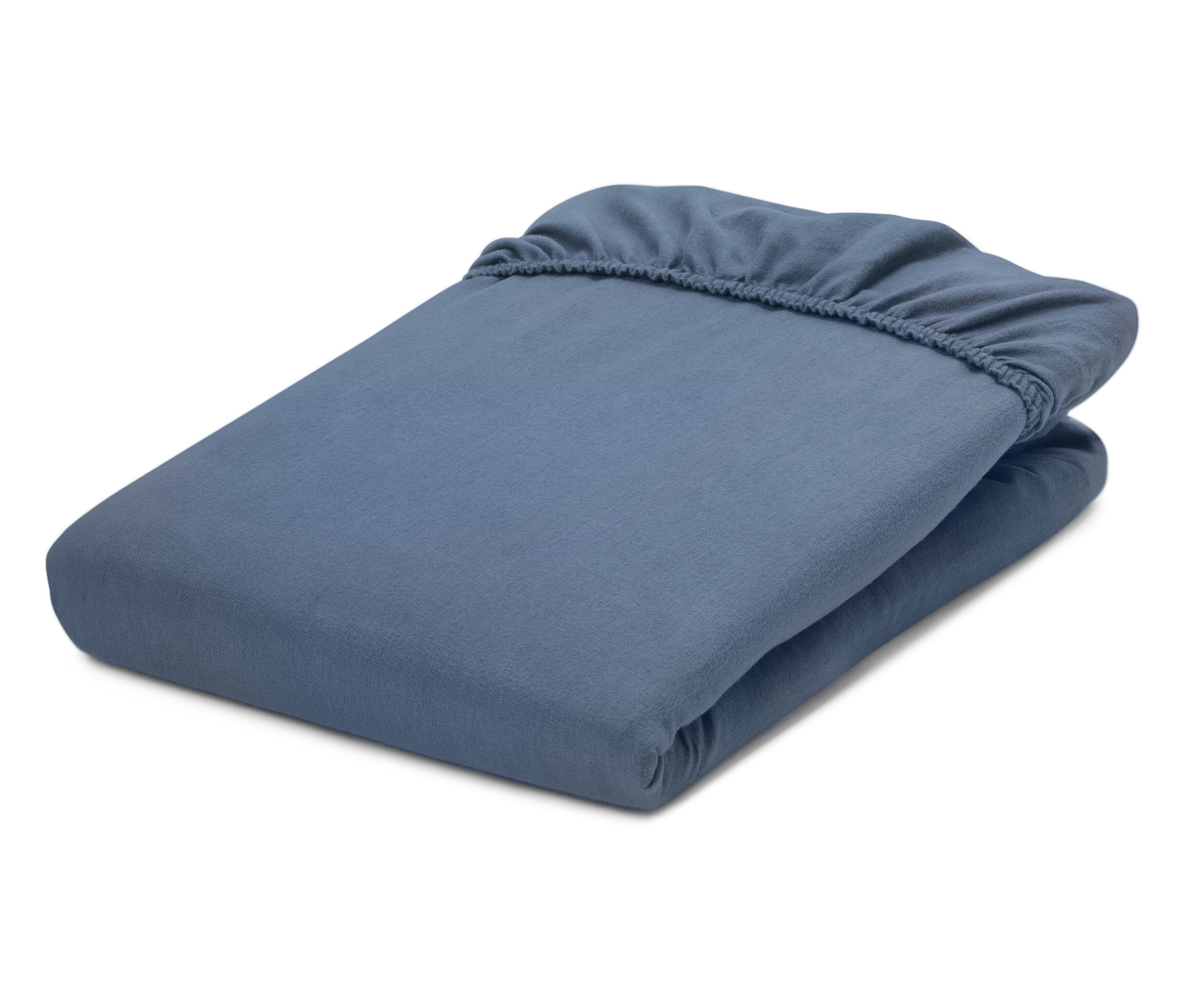 Biber-Spannbettlaken - blau - blau