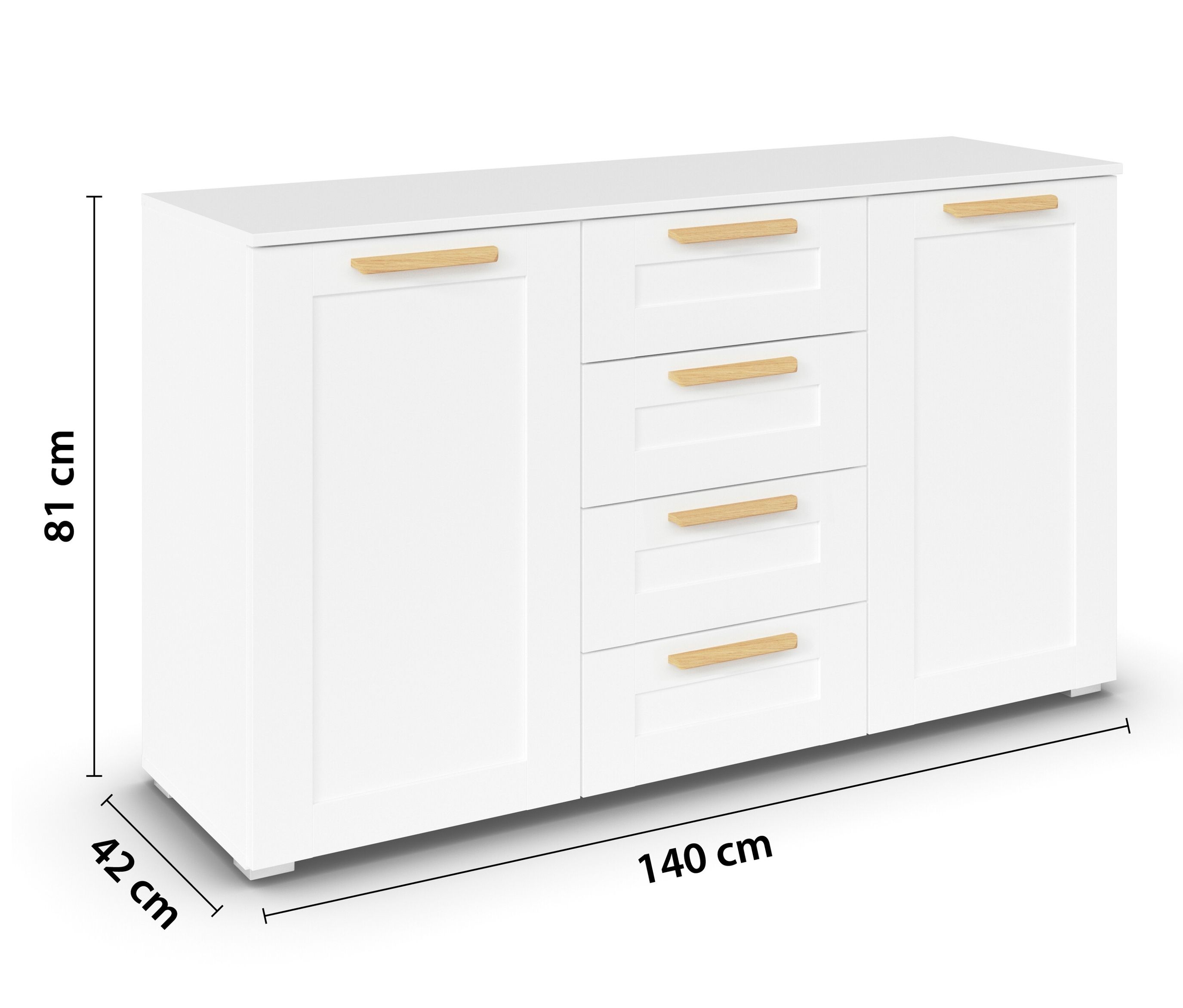 Thumbnail - rauch Kommode »Aditio« - 140x42x81cm - braun - Holz / Holz