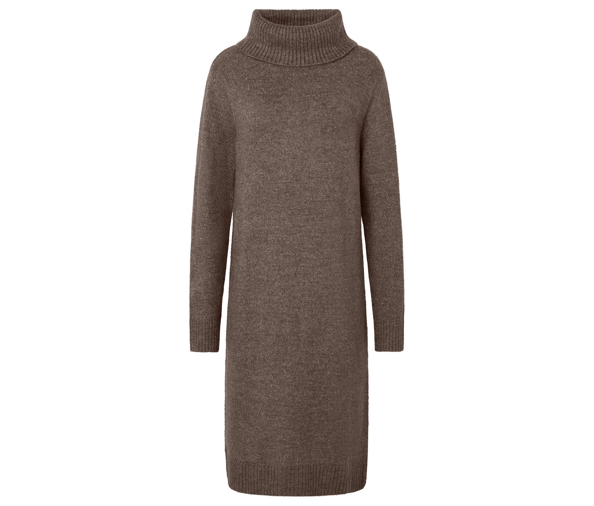 Strickkleid - Damen - Gr. M - taupe - taupe