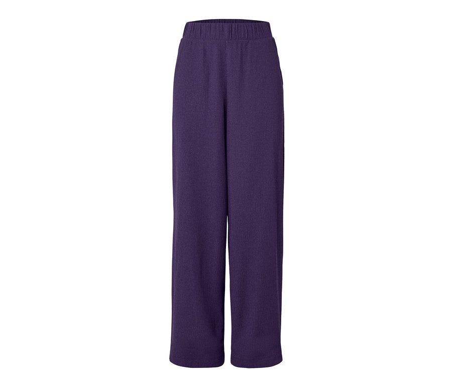 Lila strukturierte Palazzohose.