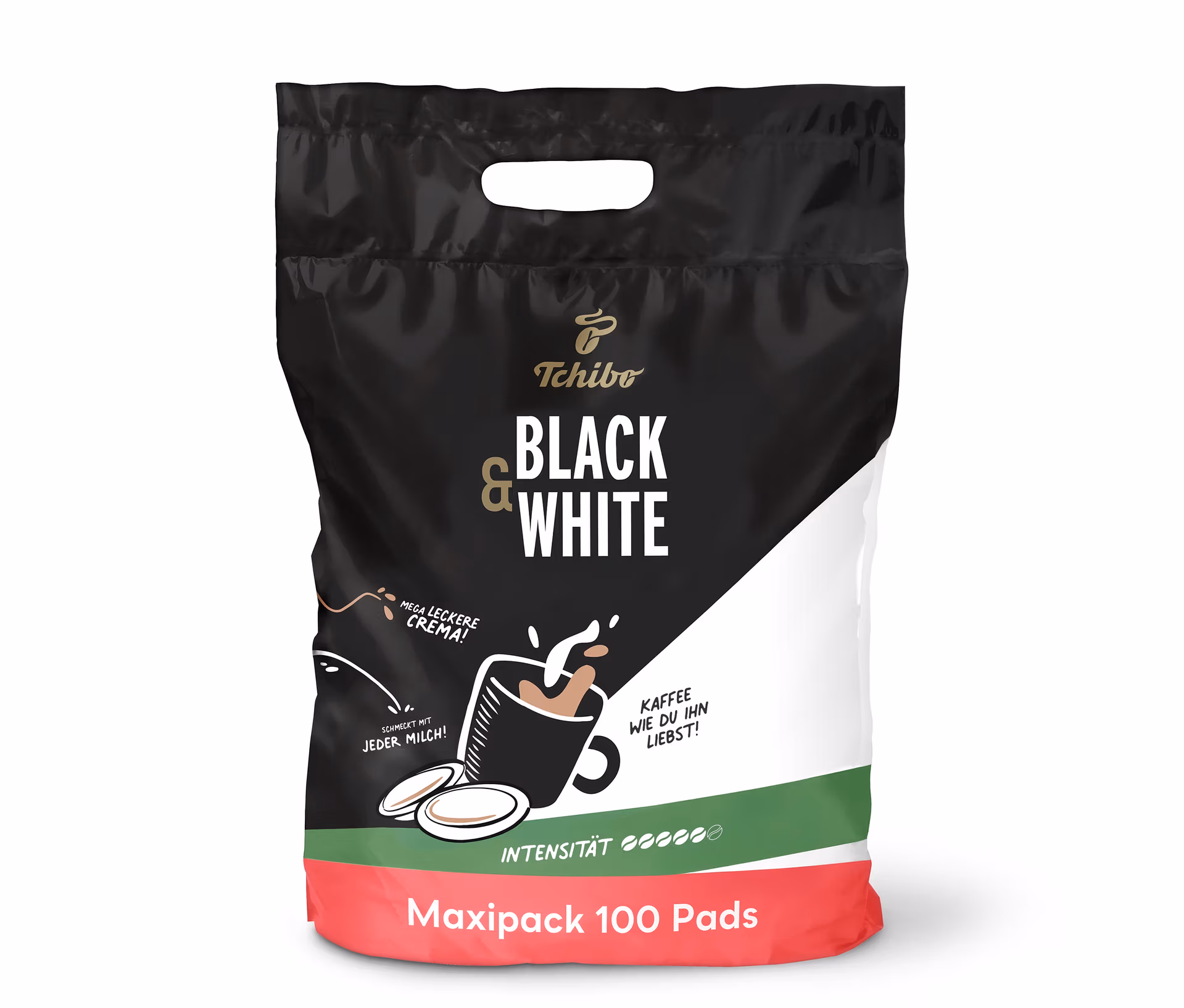 Tchibo - Black & White Pads - 100 Pads - Intensität: 5/6