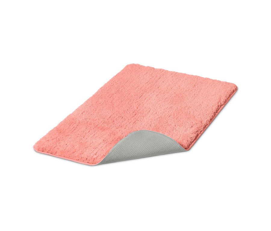 Aprikotfarbene Badematte, ca. 50 x 80 cm.