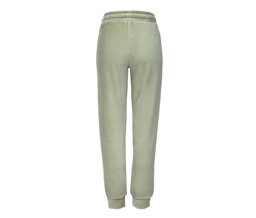 Rückansicht einer grünen Loungewear-Hose.
