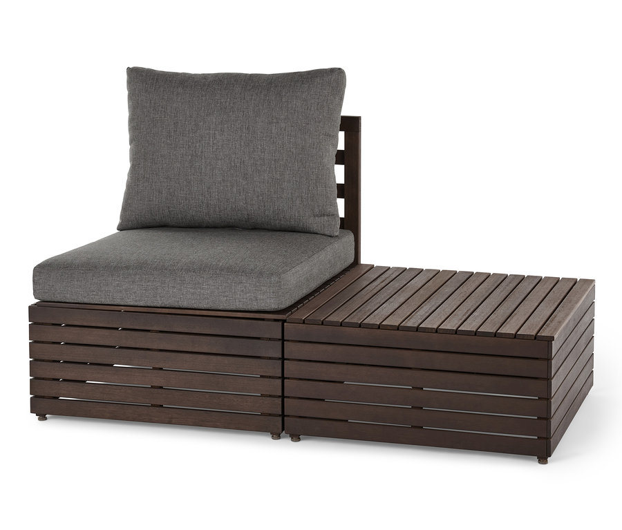 Modularer 1-Sitzer »Tinus« mit Relax-Komfort-Kissen und Fußteil-Modul mit Relax-Komfort-Kissen.