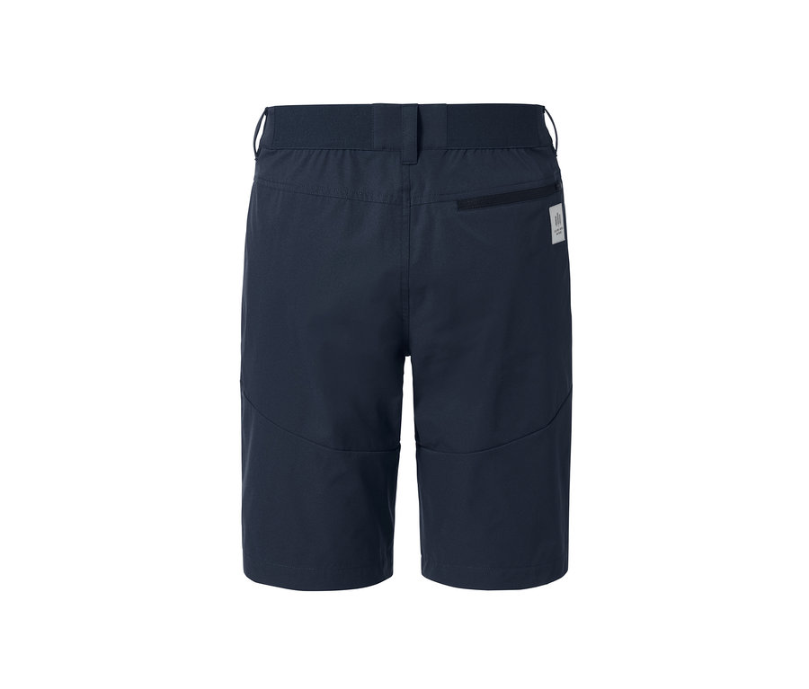 Blaue Funktionsshorts von hinten.