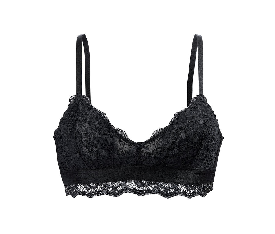 Schwarzes Spitzen-Bustier.