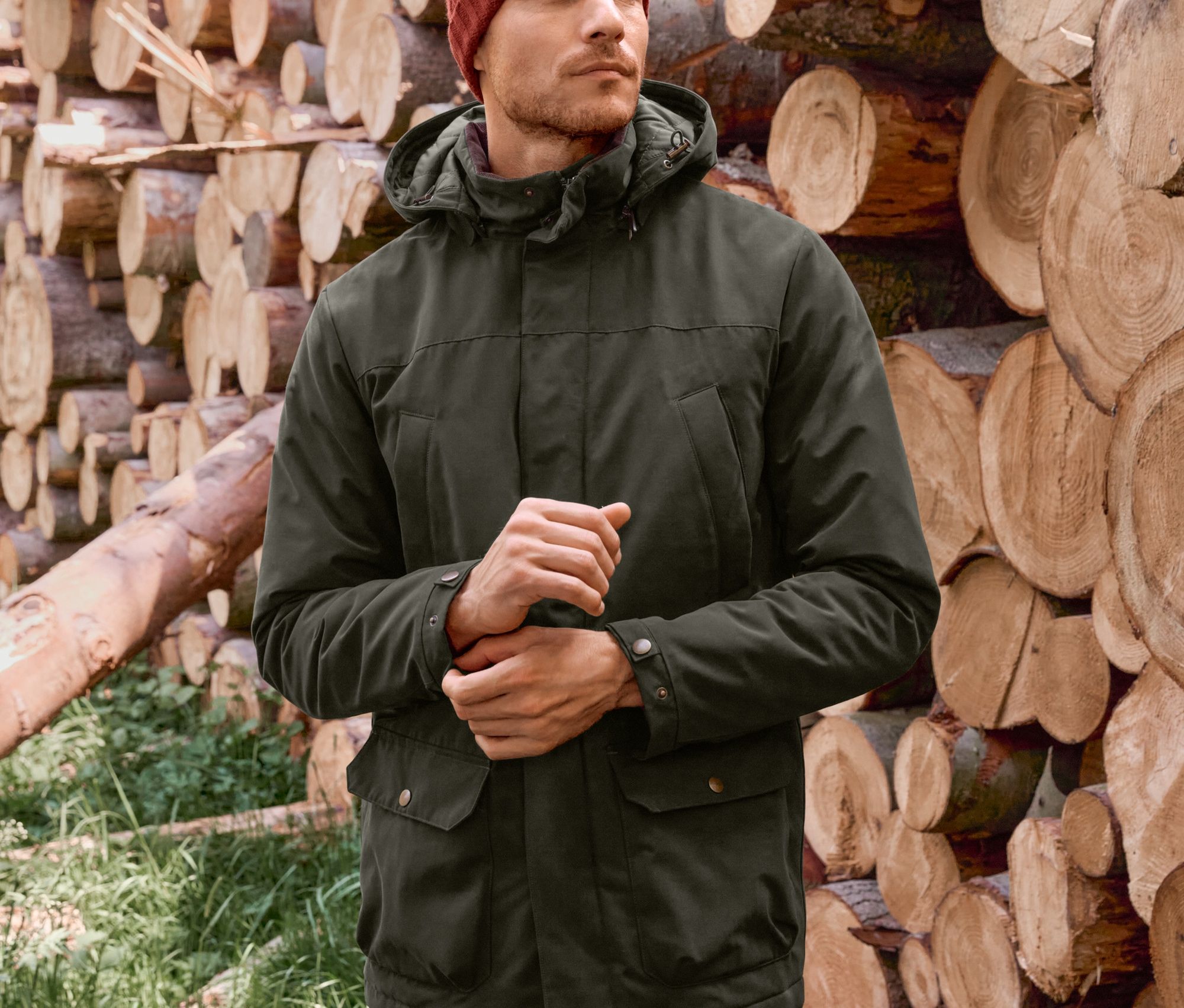 Thumbnail - Tchibo - Jacke - Herren - Gr. L - khaki