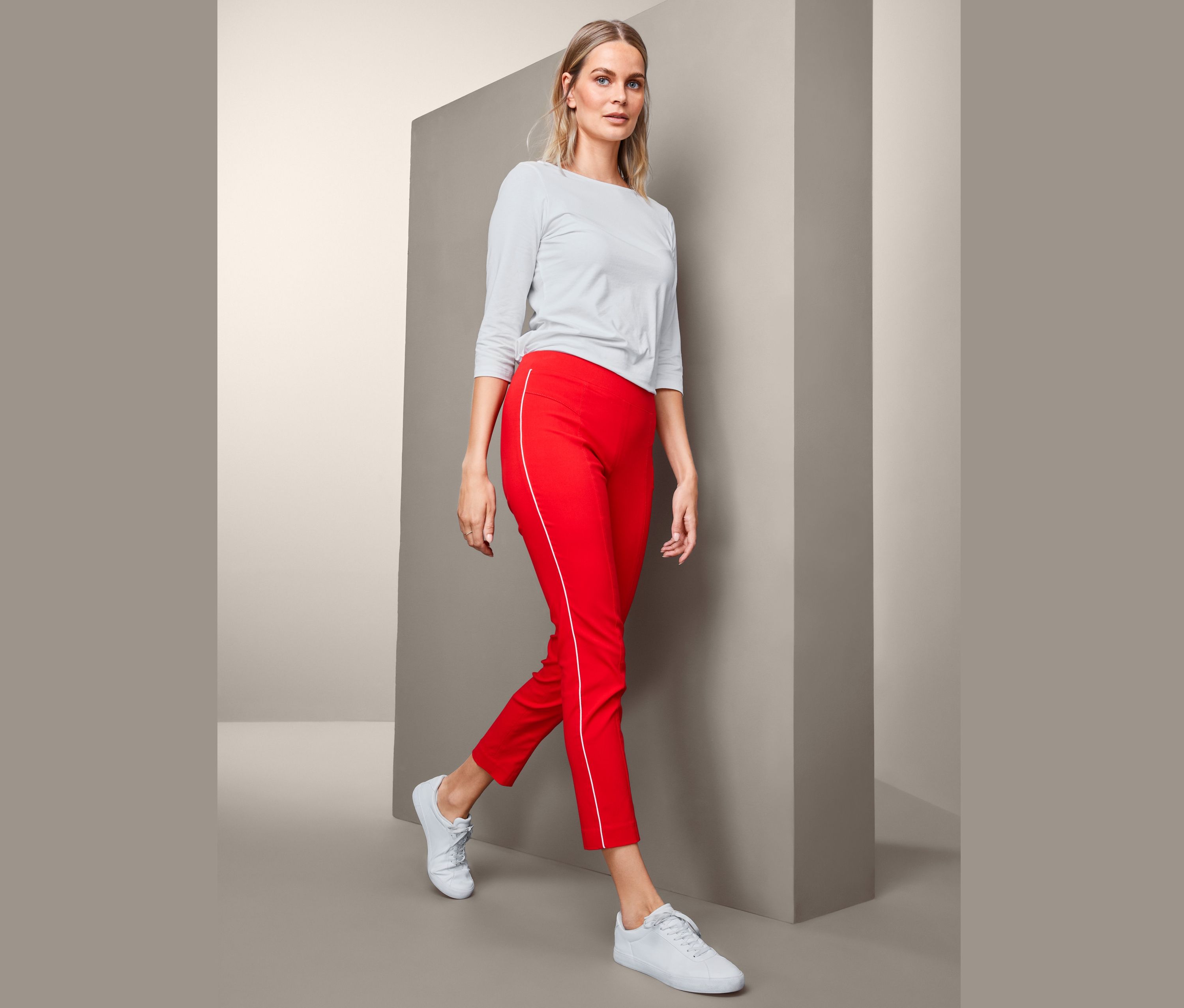 Thumbnail - Tchibo - Stretchhose - Damen - Gr. XL - rot