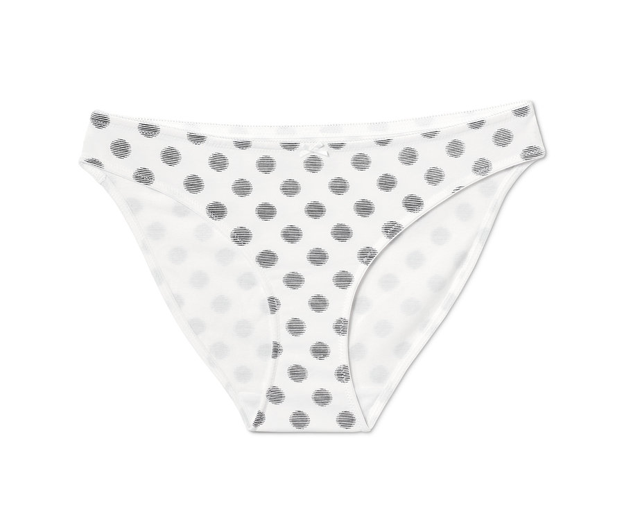 Weisse 5 Slips mit schwarzen Punkten