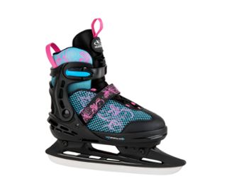 Schwarz, türkis-pink floral