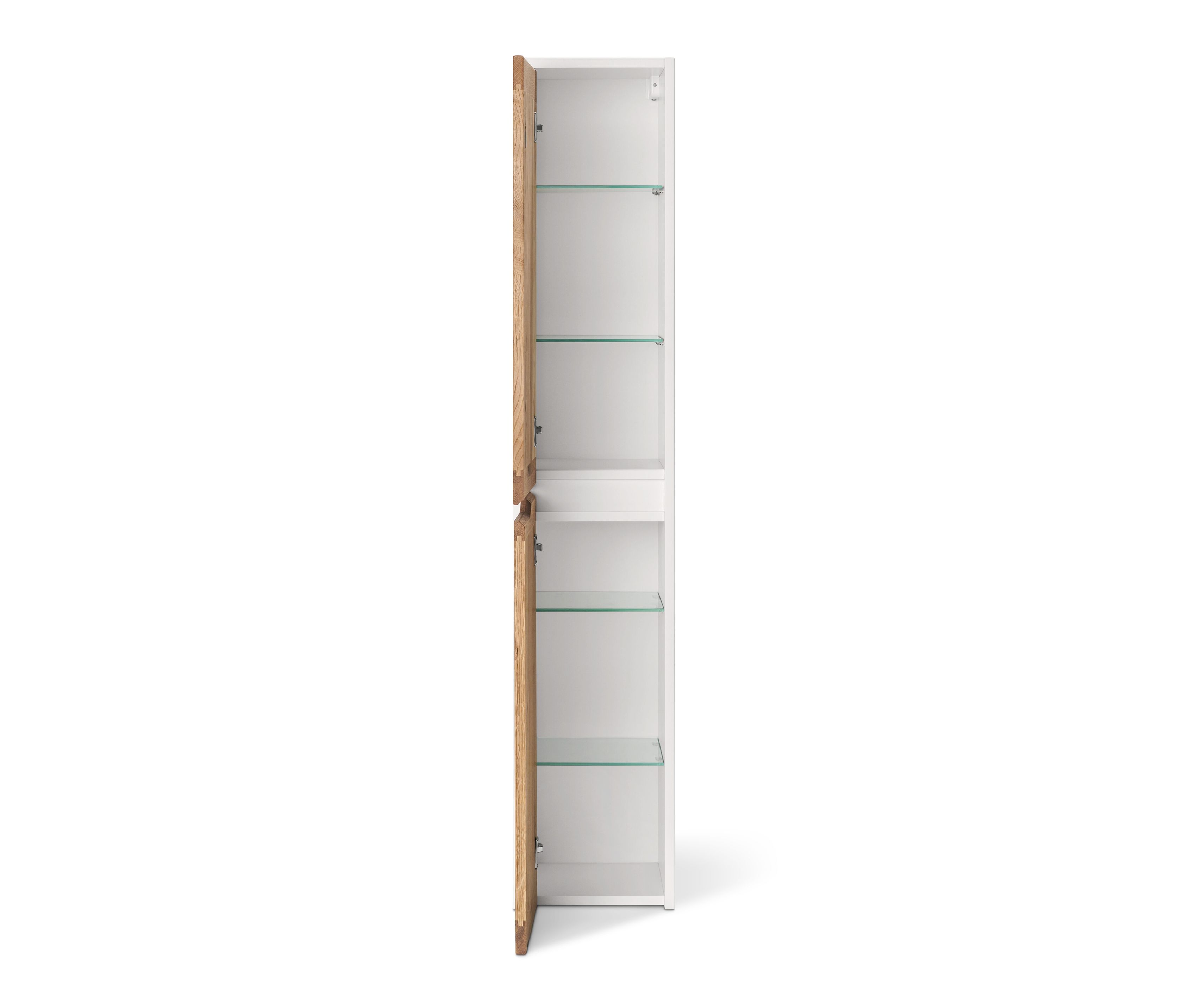 Thumbnail - Tchibo - Hochschrank mit 2 Türen - 30x25x160cm - braun - Holz / Eichenholz / Glas