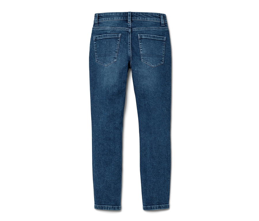 Rückansicht einer blauen Kinder-Jeans, Fit »Jonas«.