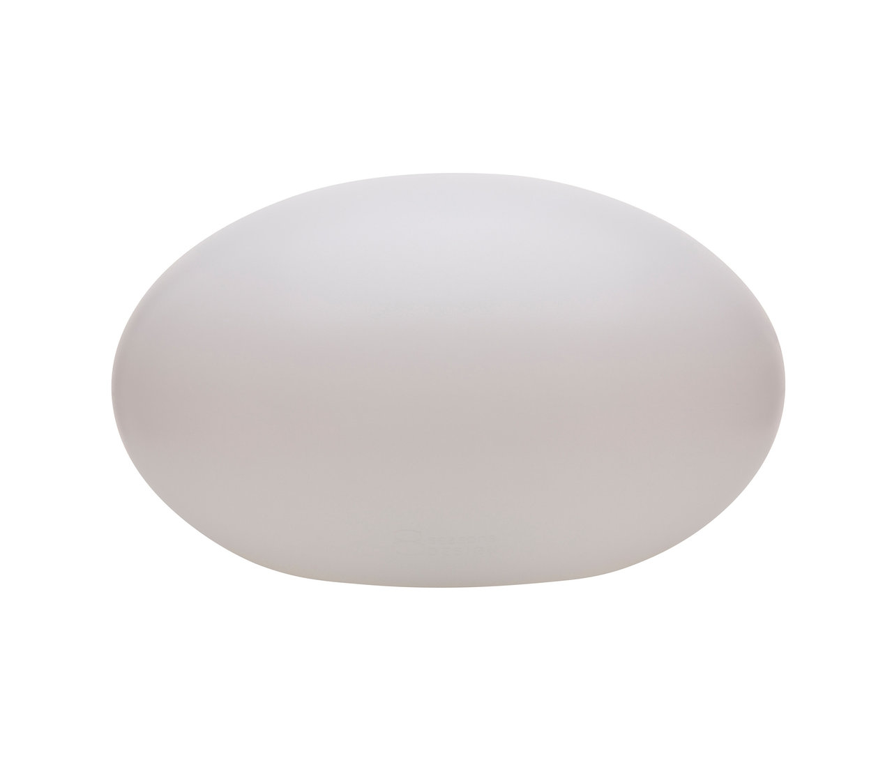 Eine weiße 8 seasons design LED-Leuchte in Eiform.