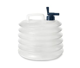 Ein faltbarer Wasserkanister mit ca. 10 l Fassungsvermögen.