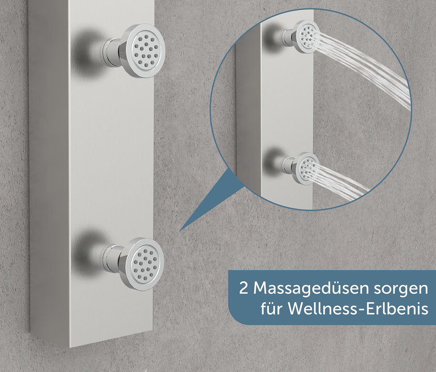 SCHÜTTE Edelstahl-Duschpaneel »Sansibar« mit Massagedüsen.