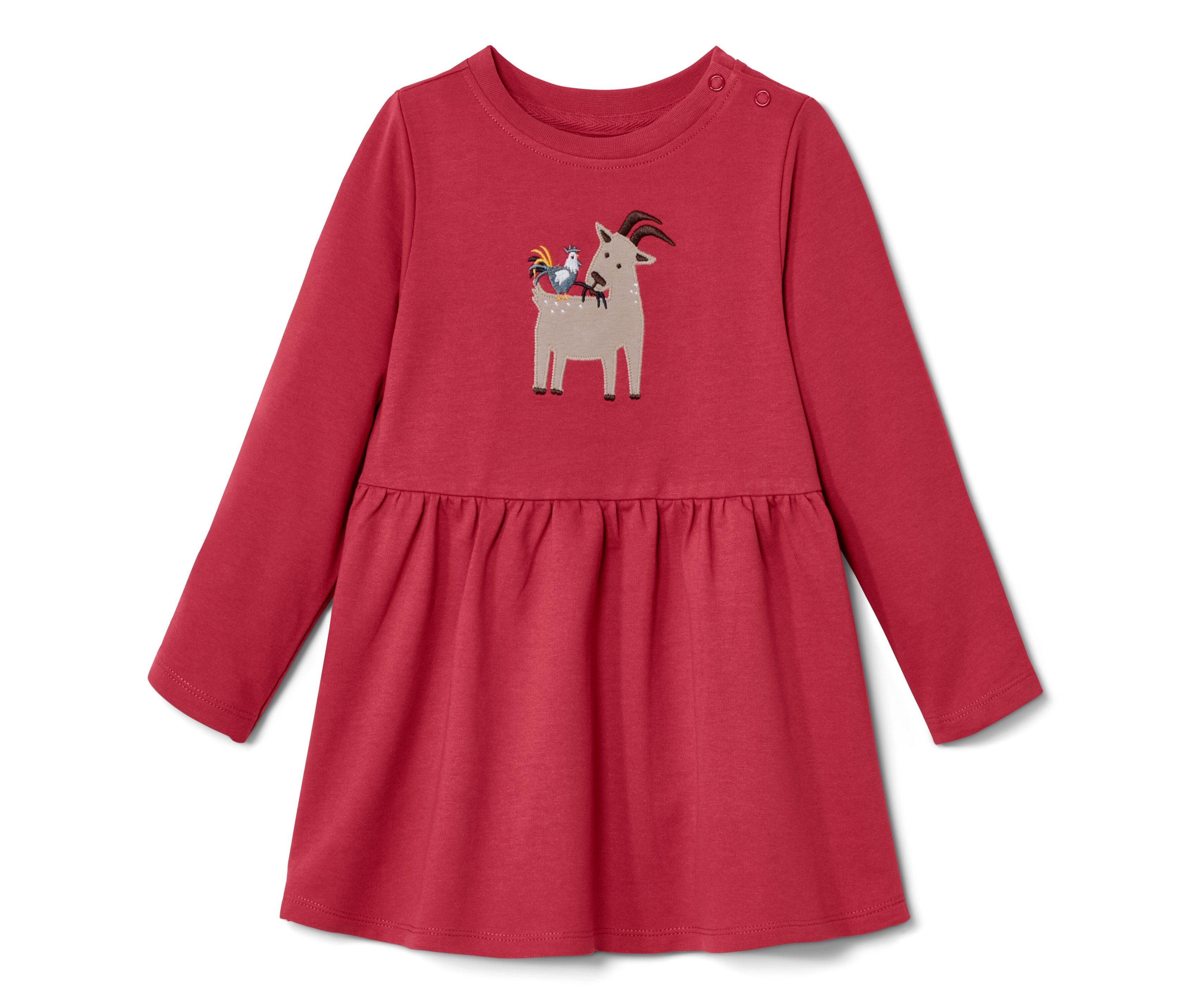 Thumbnail - Tchibo - Kleinkind-Sweatkleid - Mädchen - Gr. 110/116 - rot