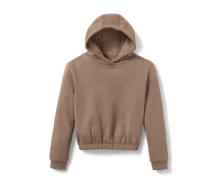 Ein brauner Kinder-Hoodie.