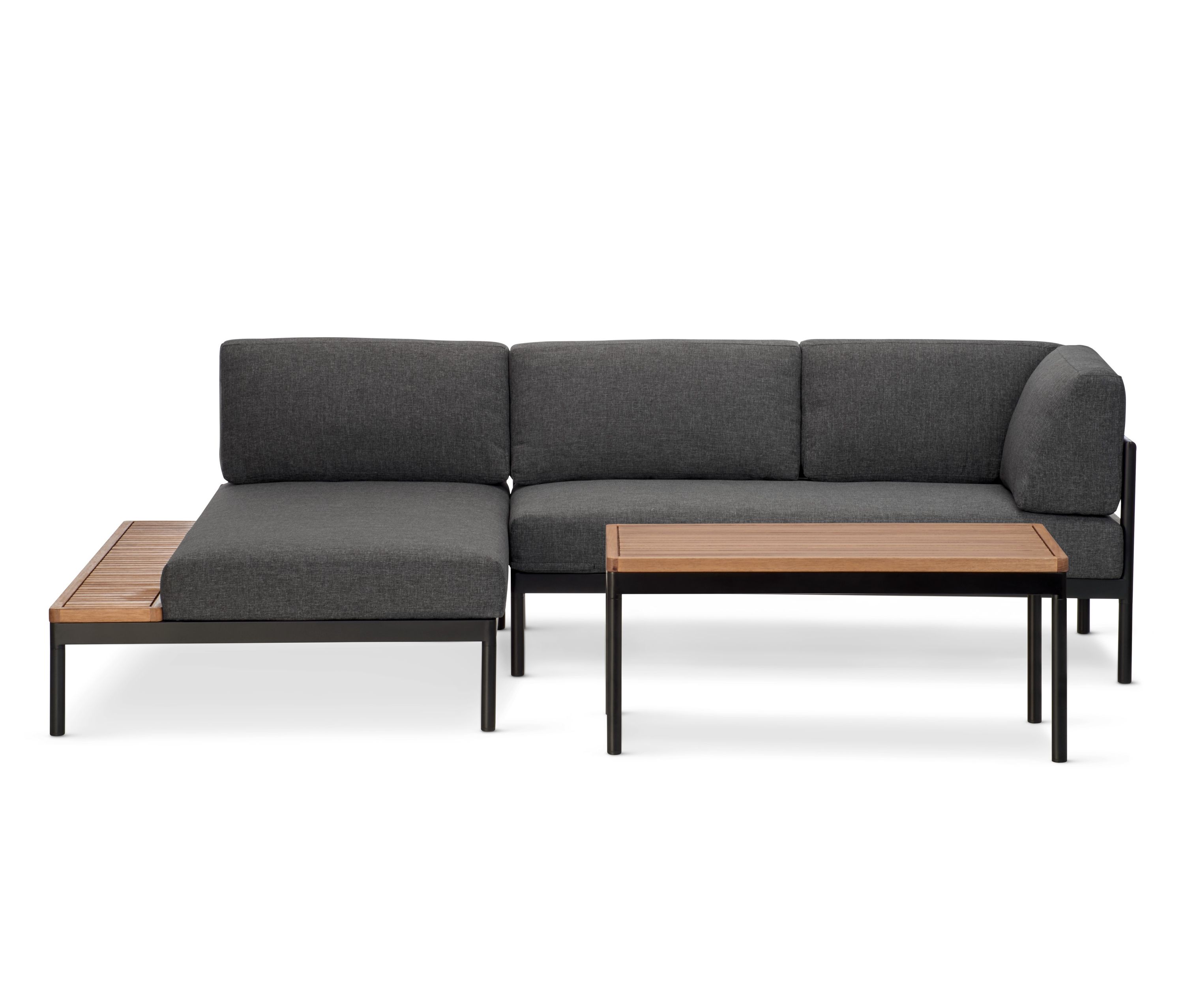 Tchibo - Lounge-Ecke »Elin« - 250,5x151,5x77cm - anthrazit - Aluminium / Eukalyptus-Massivholz / Stahl
