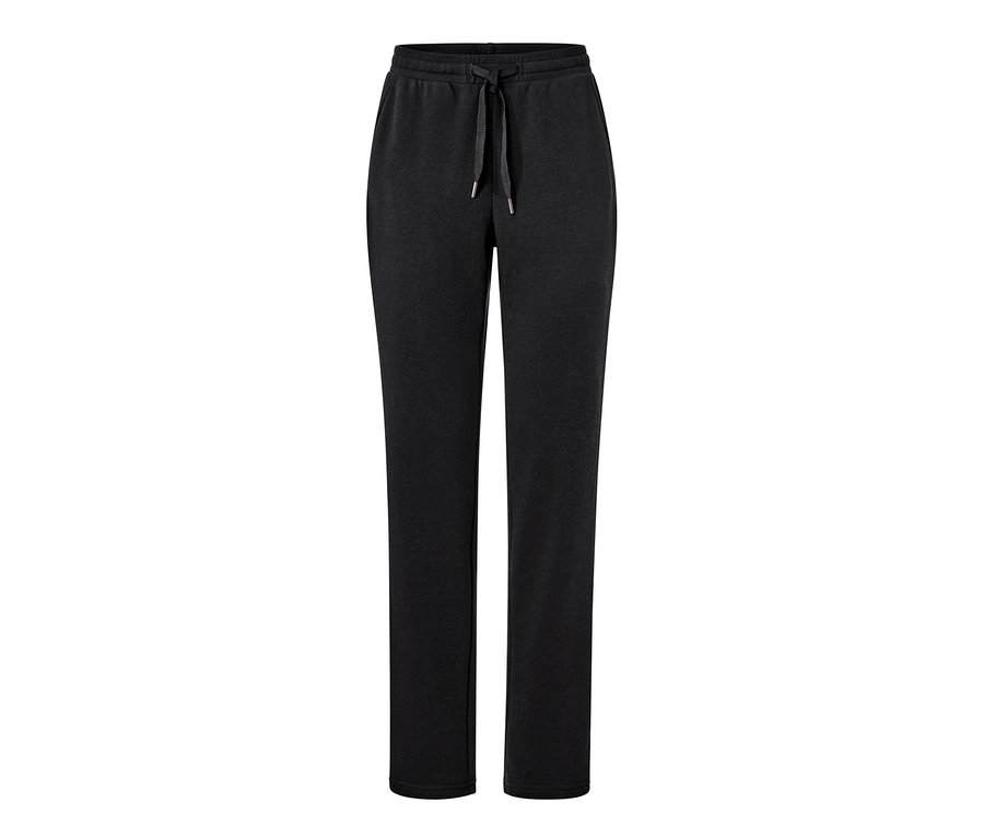 Schwarze Loungewear-Hose mit Kordelzug.