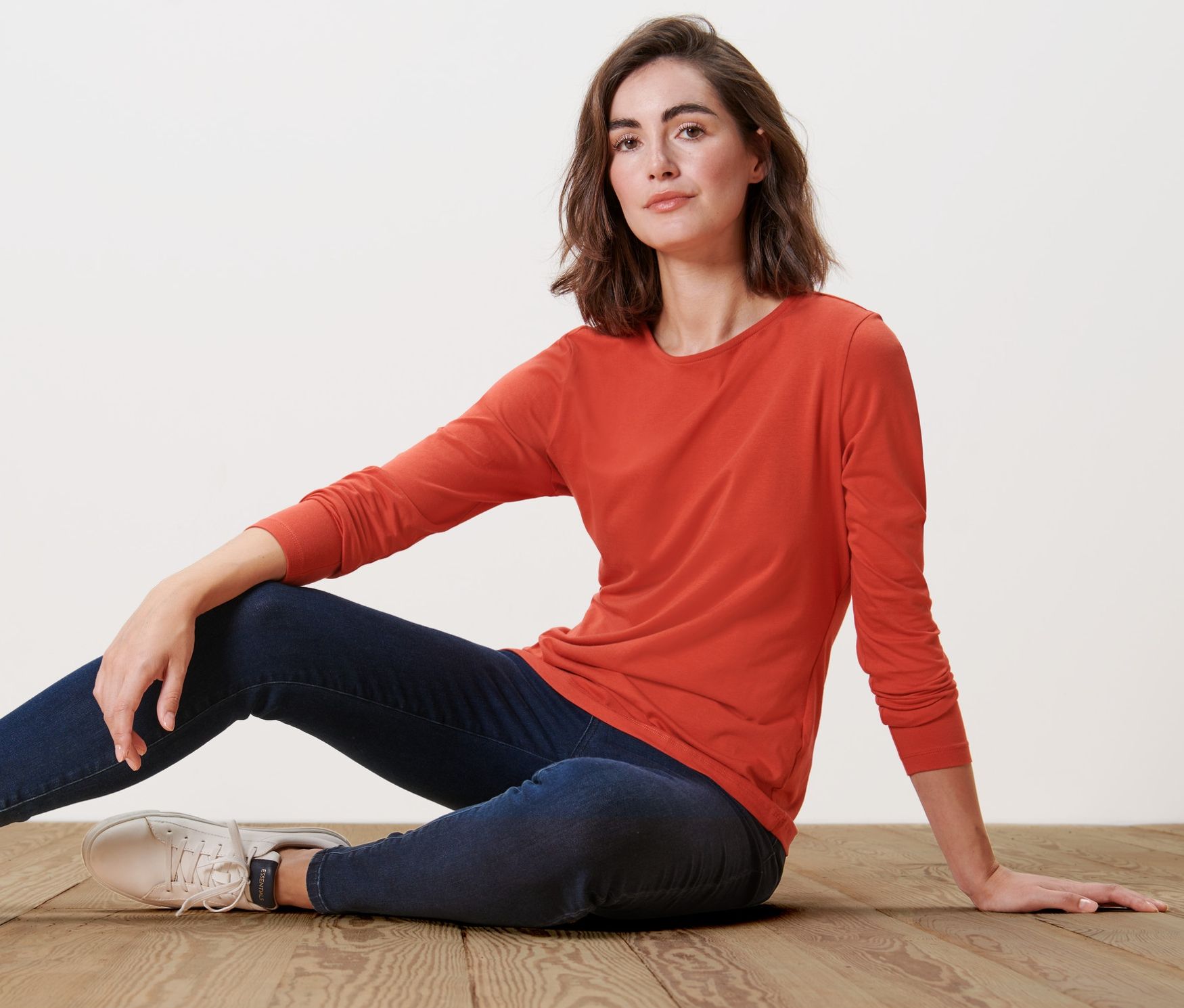 Thumbnail - Tchibo - Langarmshirt - Damen - Gr. L - orange