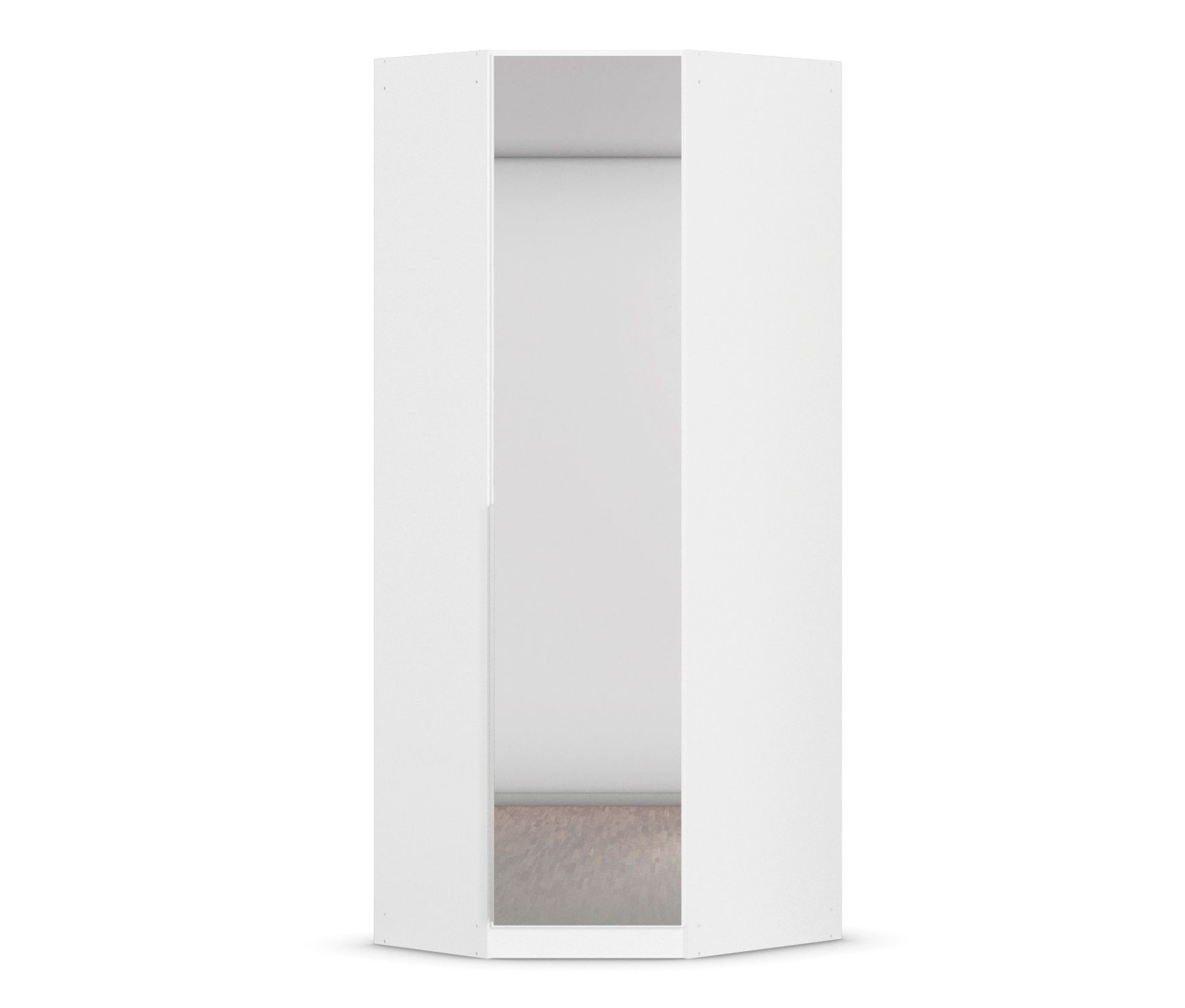 Tchibo - Eckschrank »Memphis« mit Spiegeln - 85x72x210cm - weiß - Holz / Holz