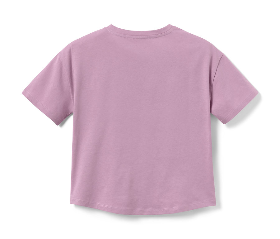 Lila Kinder-T-Shirt »Smiley«.