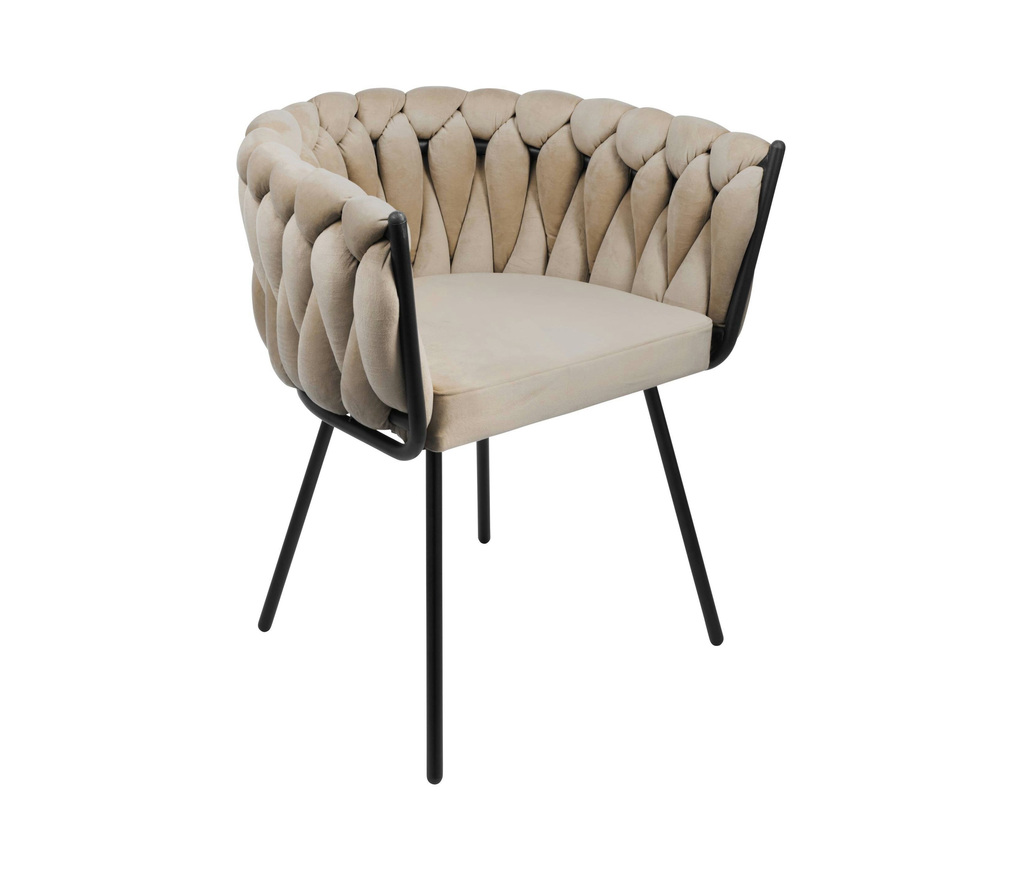 Eglo Stuhl »Manambolosy« - 63x54x106cm - schwarz - Polyester / Schaumstoff / Metall