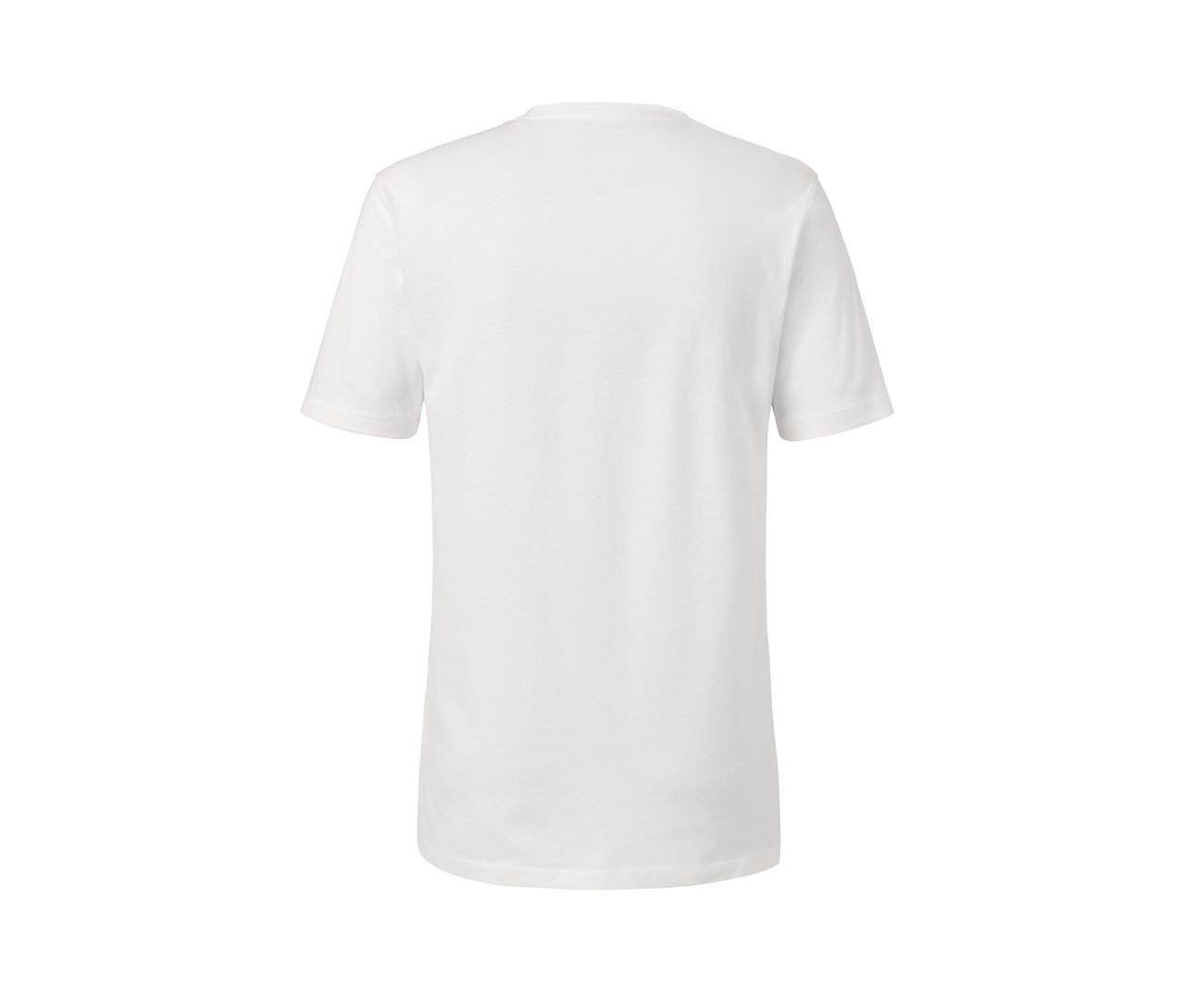 Weißes T-Shirt mit kurzen Ärmeln und Rundhalsausschnitt aus dem 3er-Set.