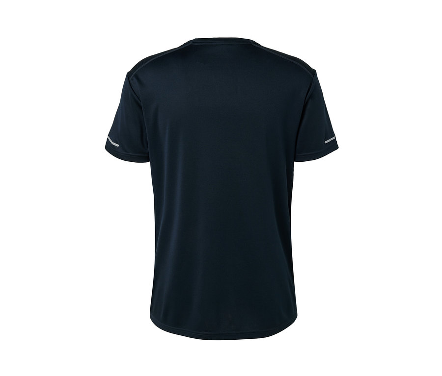 Dunkelblaues Funktionsshirt mit kurzen Ärmeln.