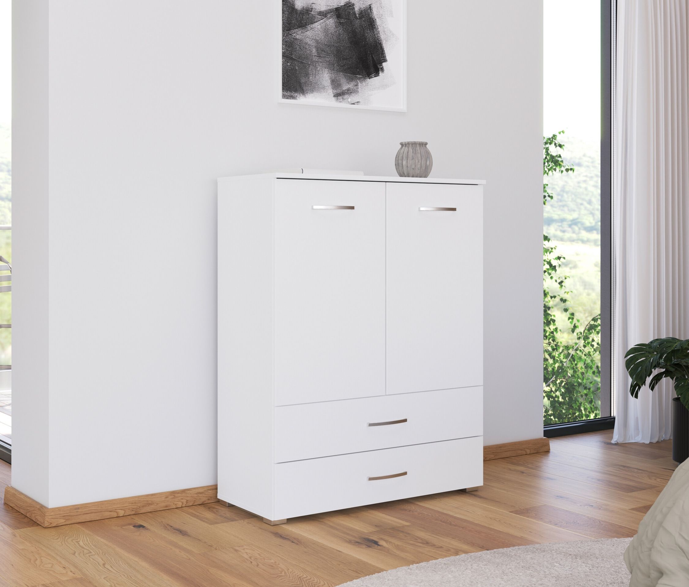 Thumbnail - rauch Kommode »Aditio« - 93x42x119cm - weiß - Holz / Holz