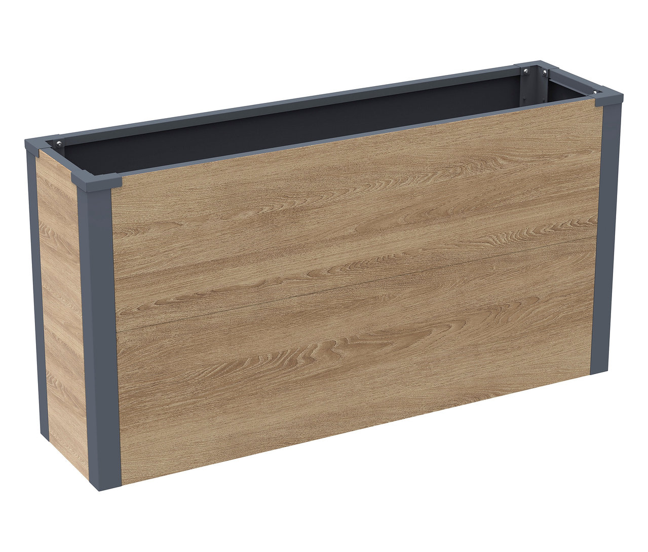 Pflanzkasten in Holzoptik mit Einlegeboden, Höhe ca. 52cm.