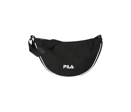 Schwarze FILA Umhängetasche »NOCCHI« mit weißem Logo und weißem Rand.
