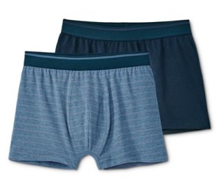 1x dunkelblau, 1x blau-meliert-blau gestreift