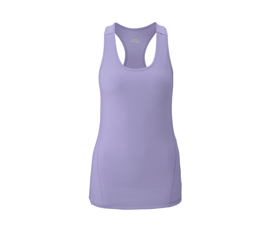 Lila 2-in-1-Sporttop.