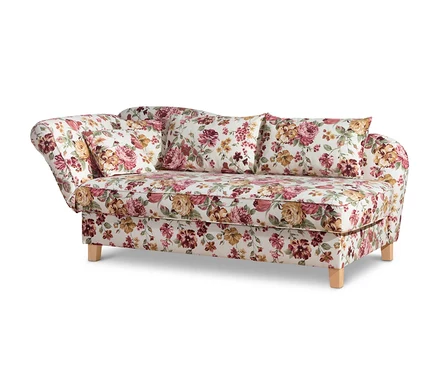 Max-Winzer®-Recamiere »Saturn« mit Stauraum, links, floral und drei Kissen.