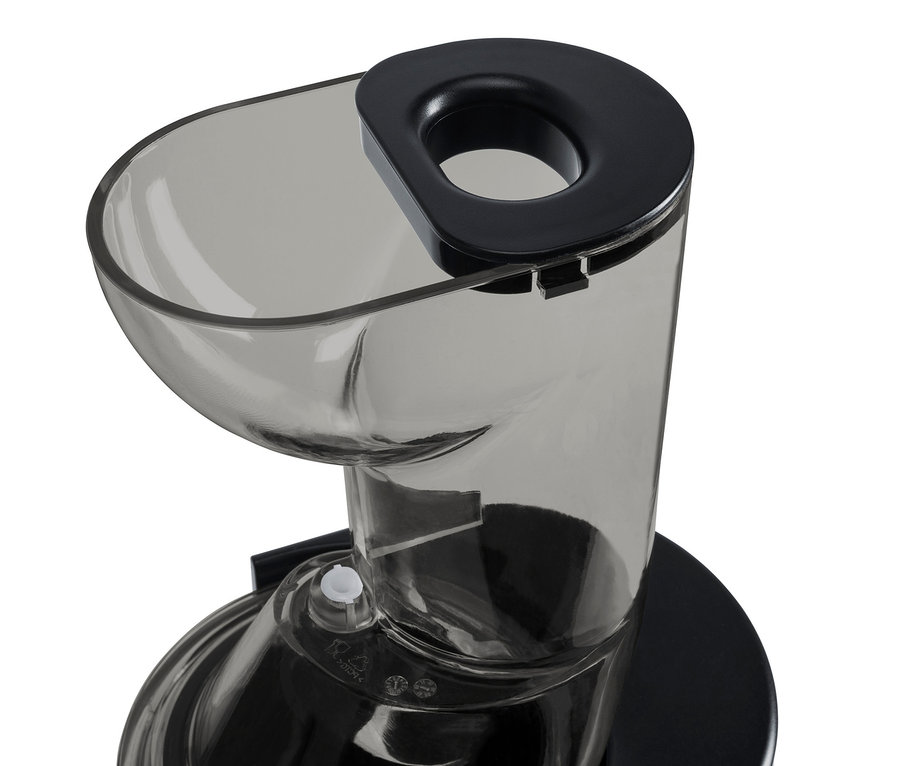 Detailaufnahme des grauen Steba Slow-Juicer »E 400«.