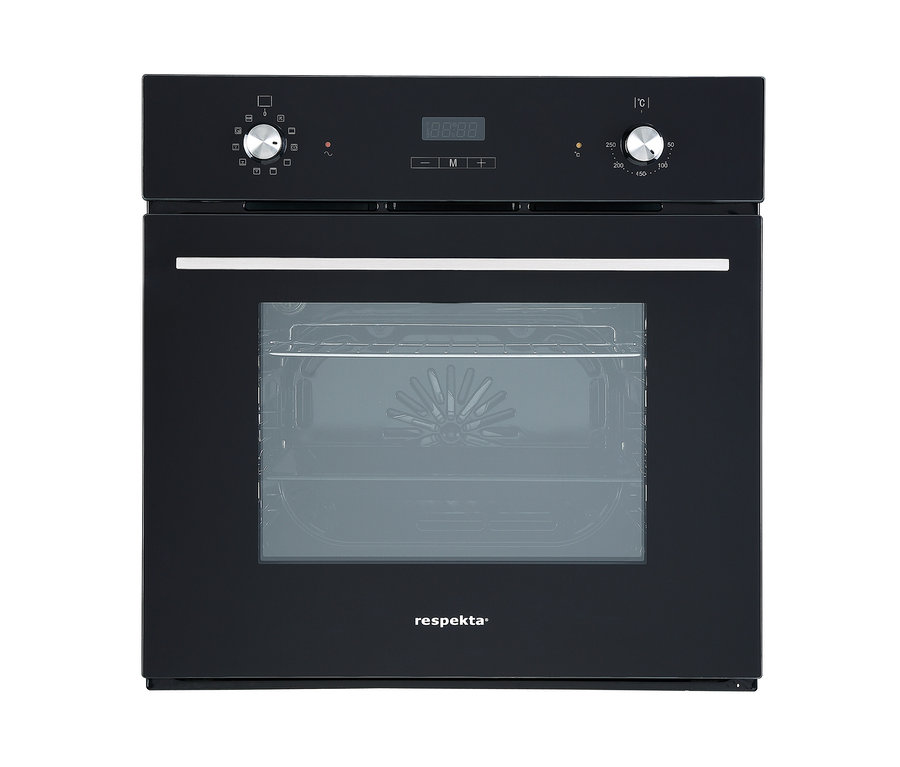 Schwarzer Respekta®-Backofen »DIGI8GLASPP«, 56 Liter, A (von A+++ bis D).