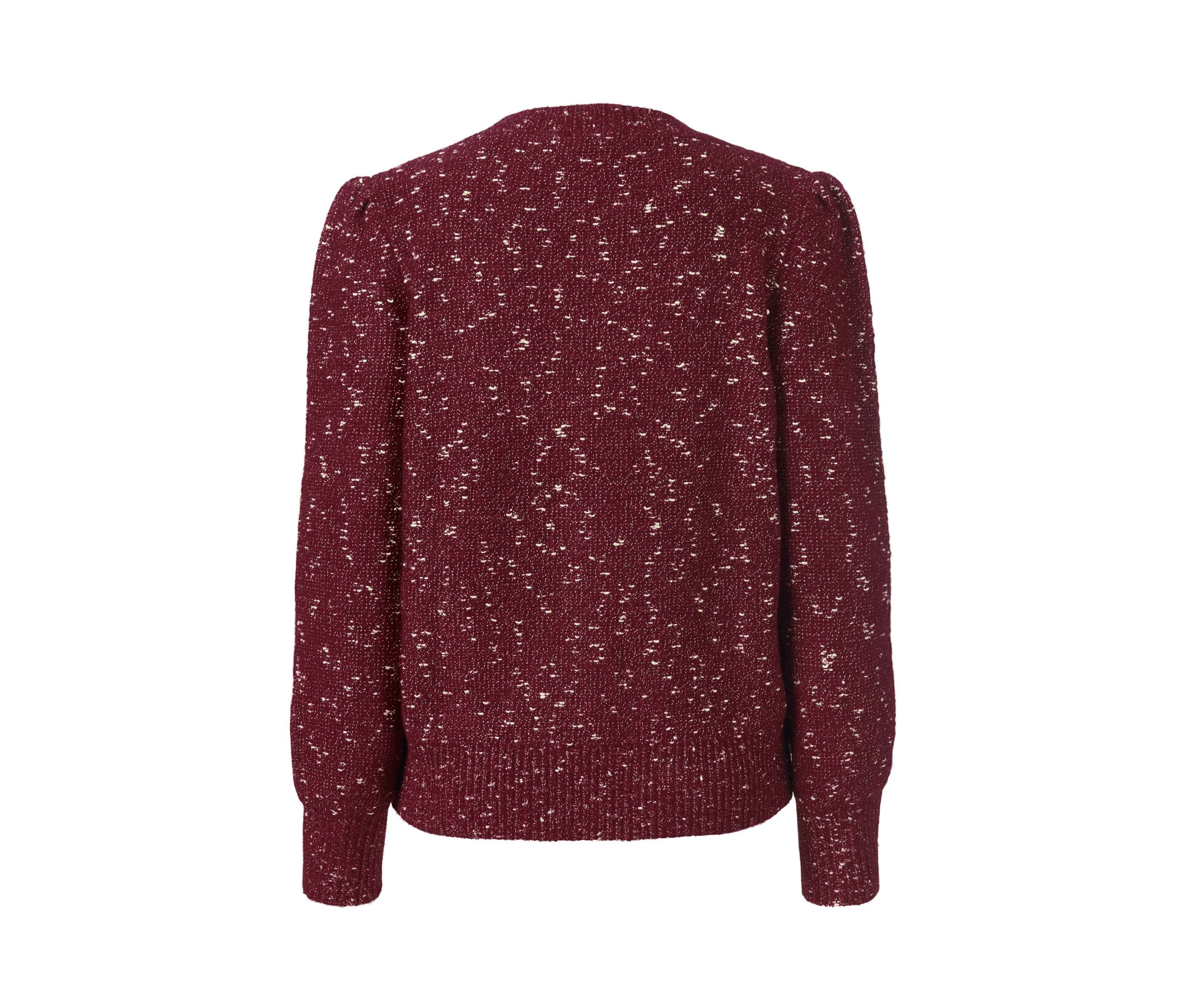 Thumbnail - Tchibo - Grobstrickpullover mit Glitzergarn - Damen - Gr. XL - dunkelrot