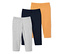 3 Leggings in 3/4-Länge, grau, blau und gelb