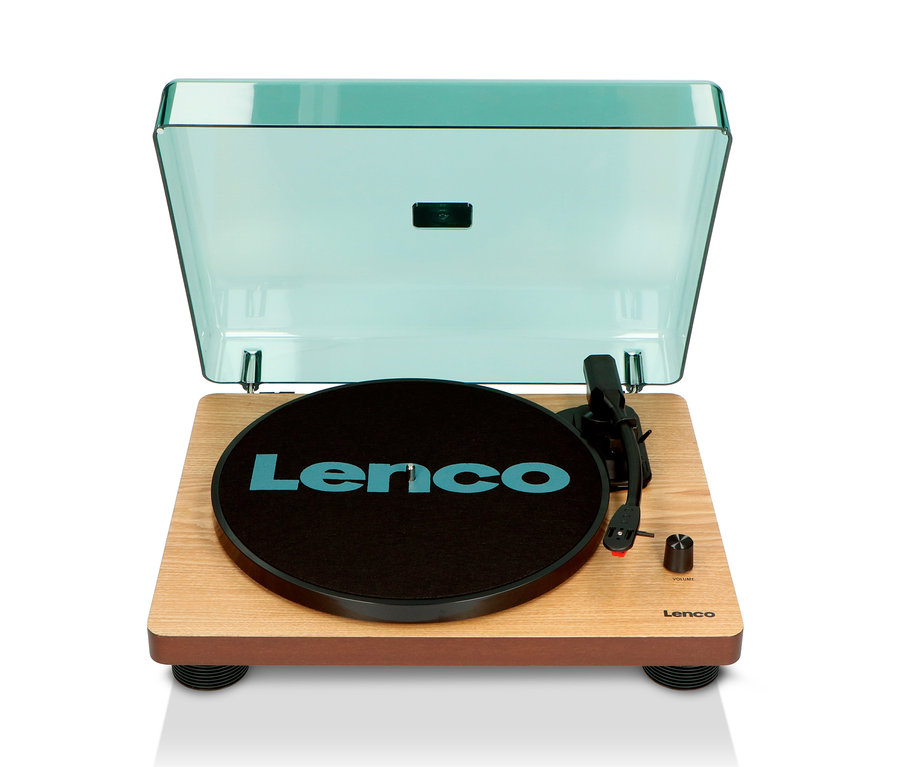 Lenco Plattenspieler LS-50 mit integrierten Lautsprechern.