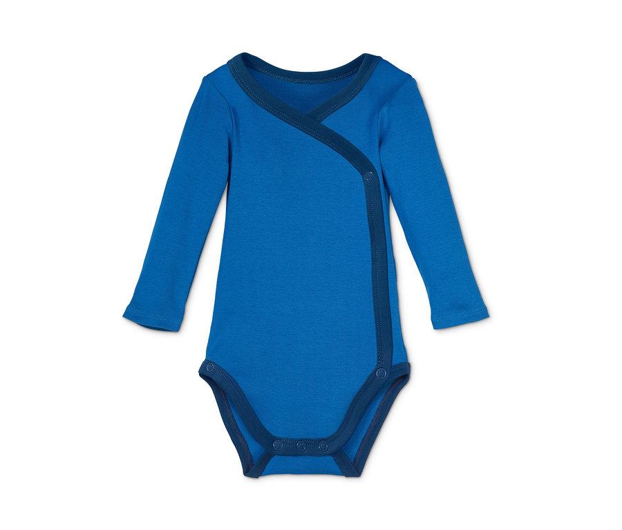 Blauer Langarmbody.