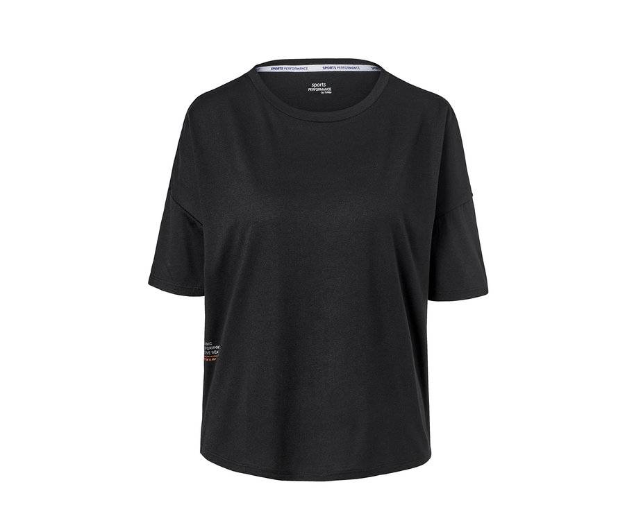 Schwarzes 2-in-1-Sportshirt.