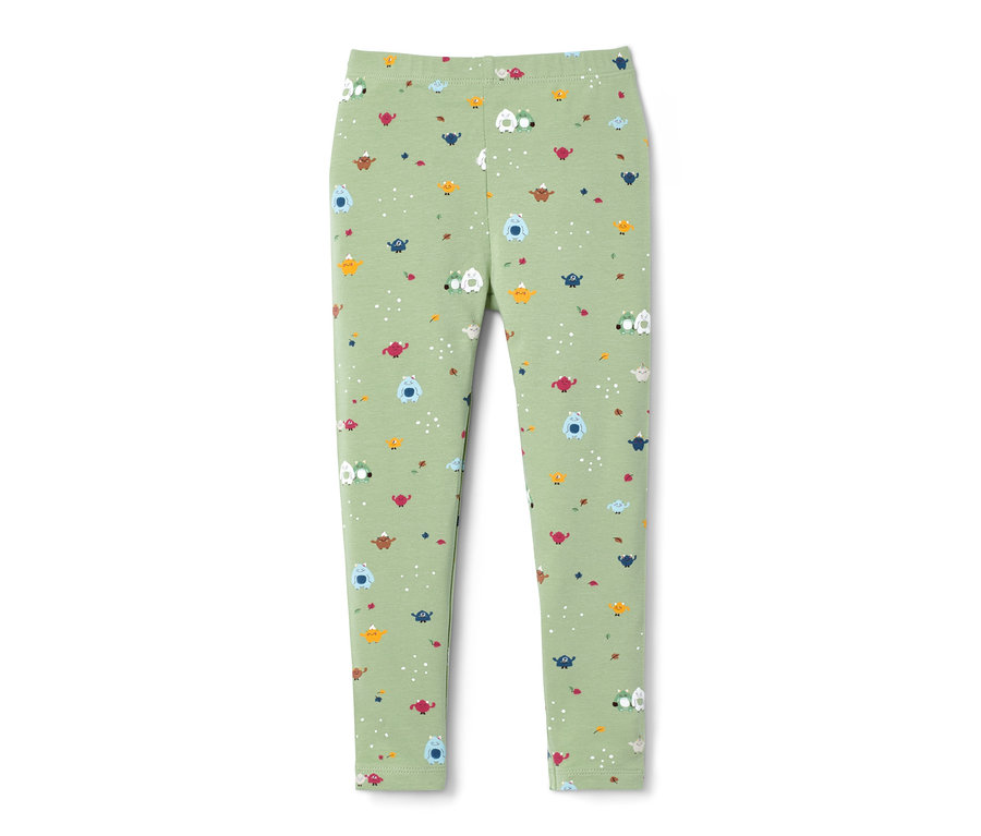 Grüne Leggings mit Muster, 2 Stück.