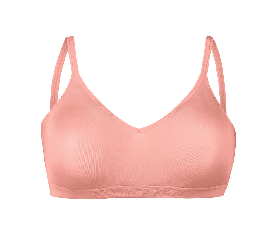 Nahaufnahme eines Seamless-Soft-BHs in Pfirsich.