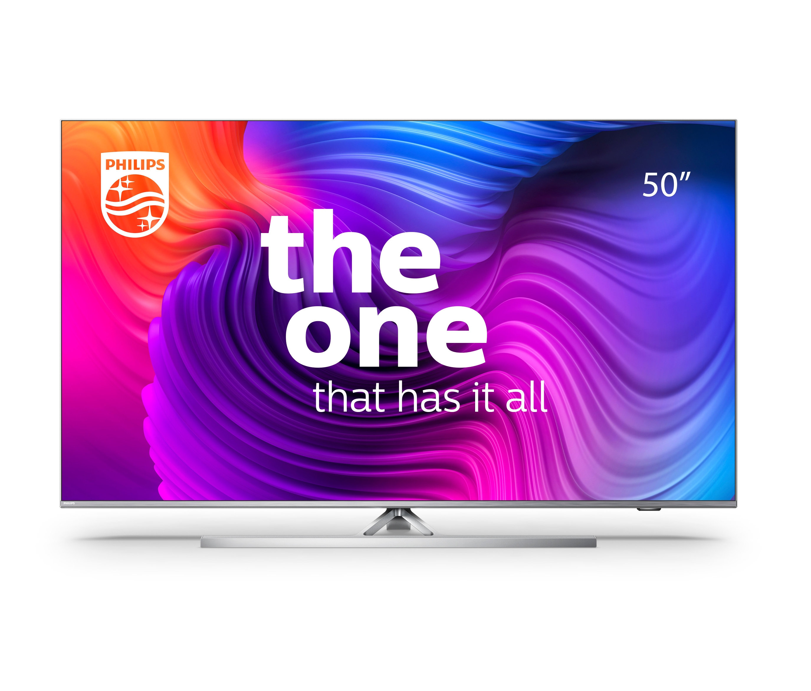 K-UHD-Android-TV mit Ambilight »Pus 8506/12« - silber - silber