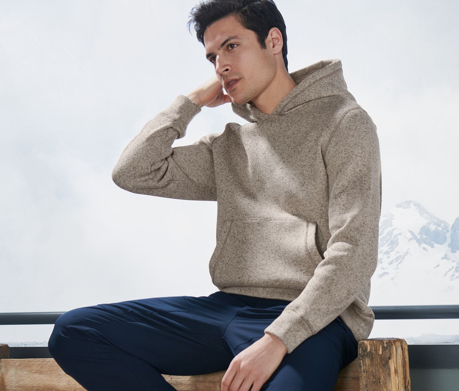 Thumbnail - Tchibo - Strickfleece-Midlayer - Herren - Gr. XXL - beige