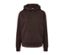 Dunkelbrauner Hoodie.