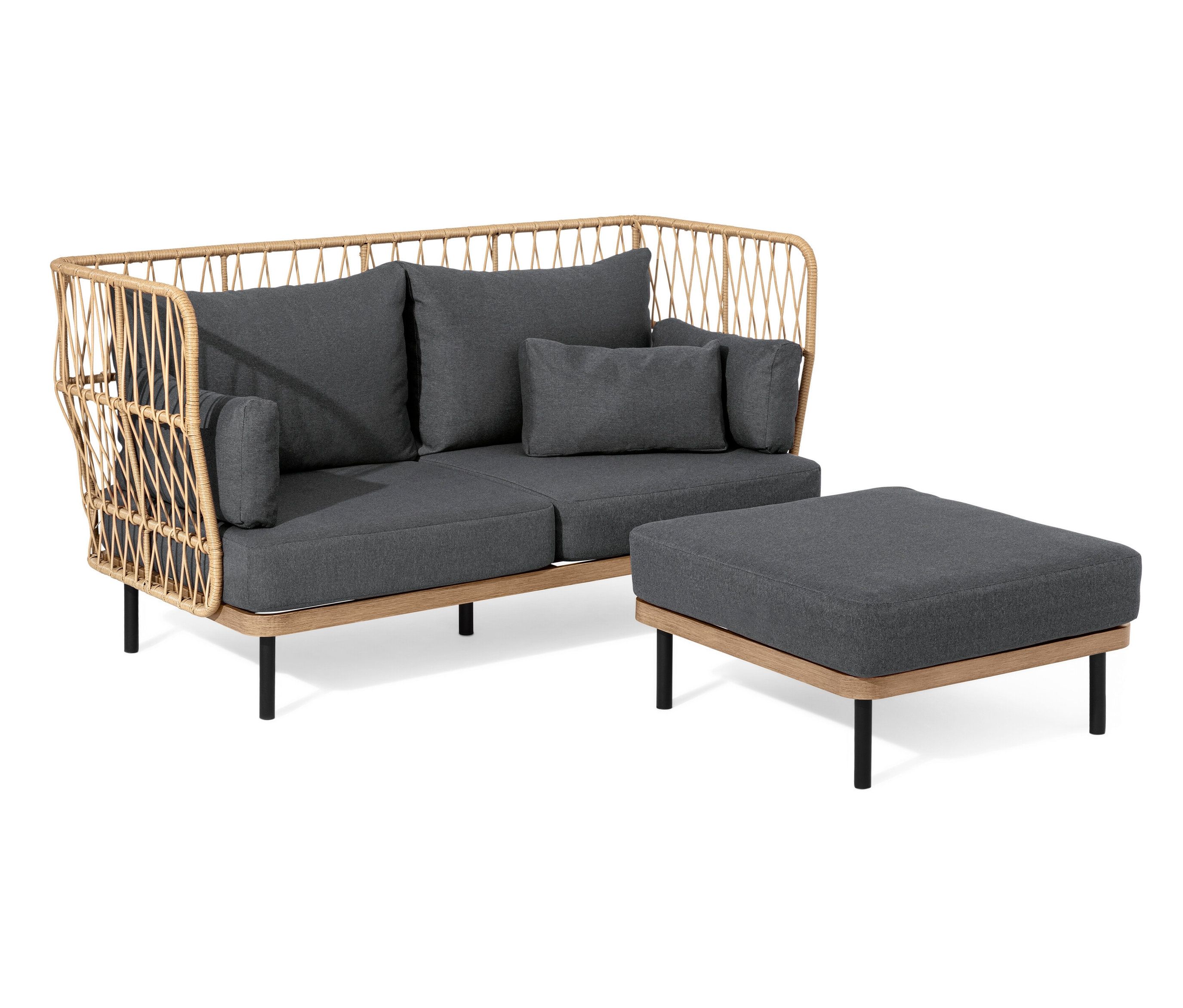 Tchibo - Komfortables Gartensofa mit hoher Rückenlehne - 188x92x100cm - anthrazit -